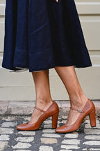 Sandalias cómodas de tacón bajo