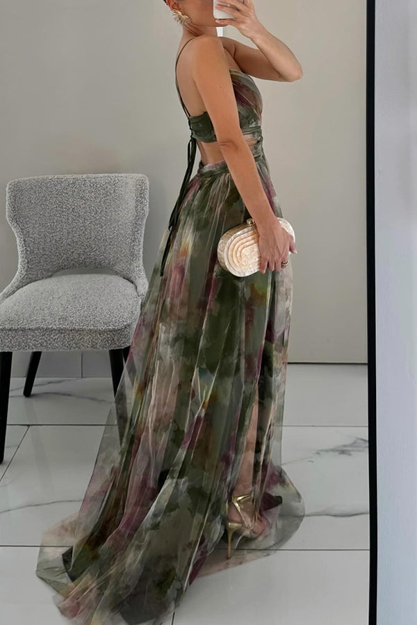Gisela | Vestido largo con estampado floral