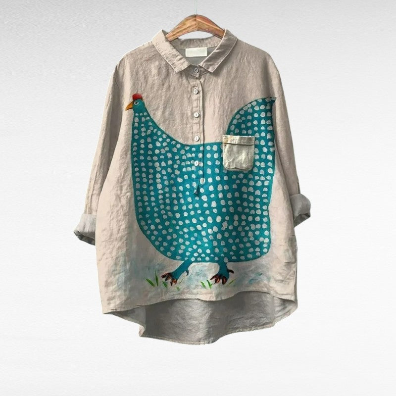 Cómoda blusa estampada