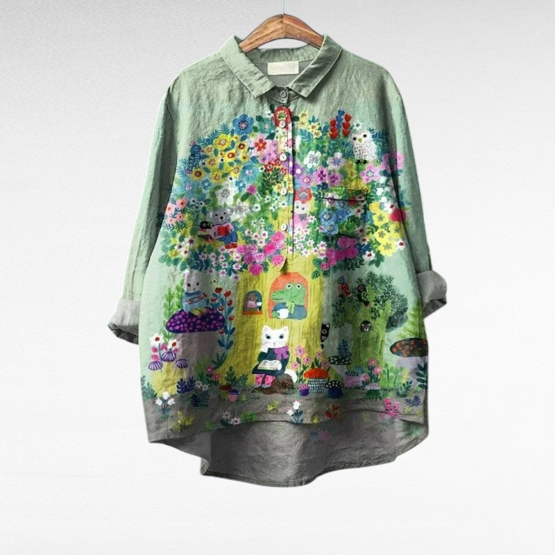 Cómoda blusa estampada