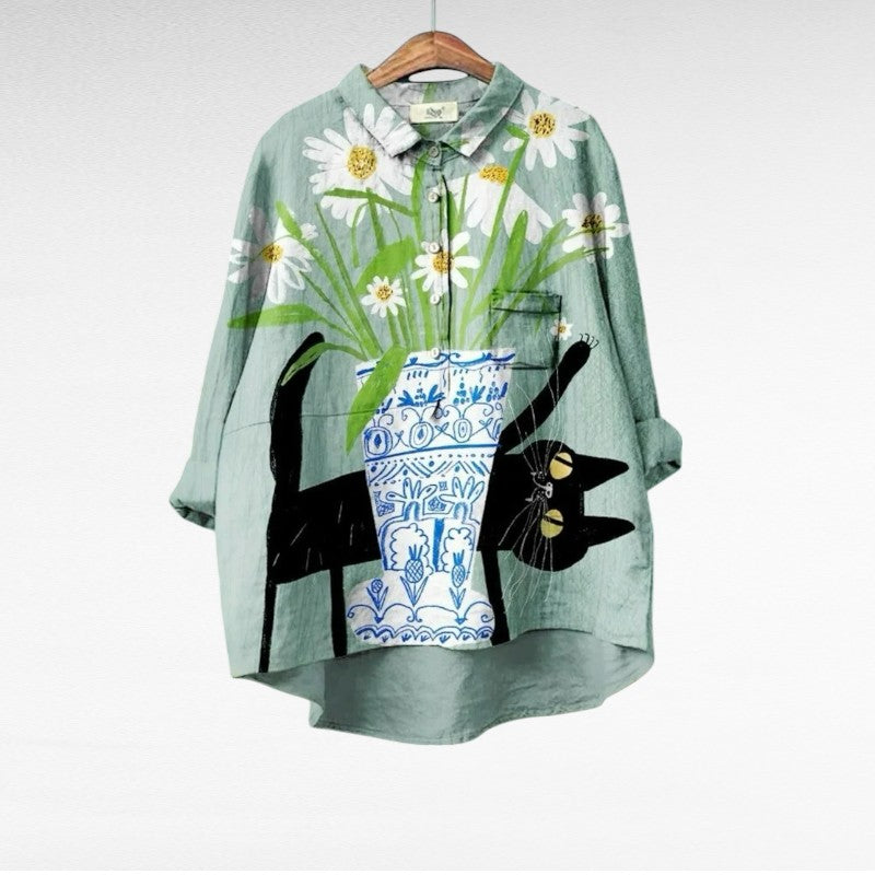 Cómoda blusa estampada