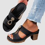 Sandalias cómodas con tacón alto