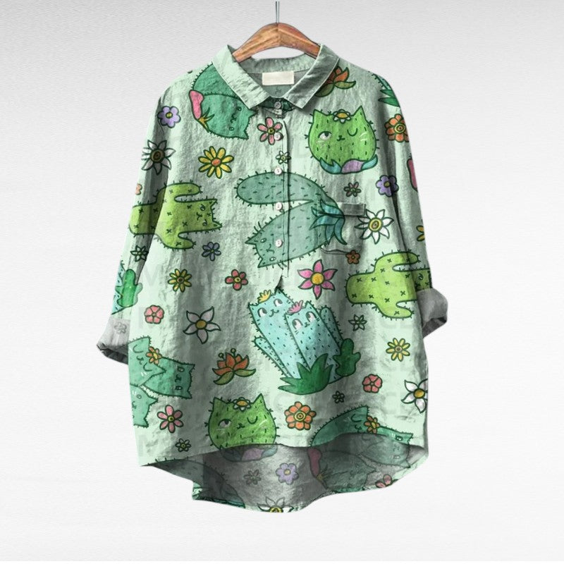 Cómoda blusa estampada