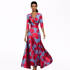 Emilia | Elegante vestido largo con estampado floral