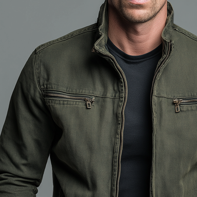 Chaqueta vintage con cremallera