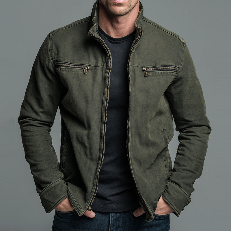 Chaqueta vintage con cremallera