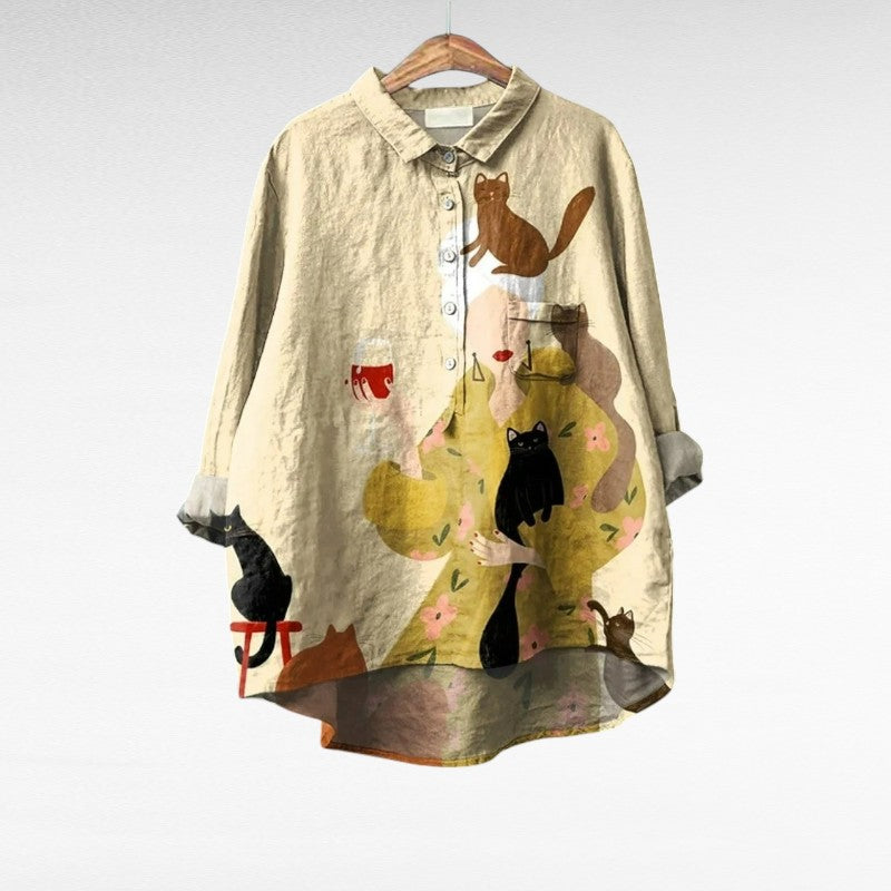 Cómoda blusa estampada