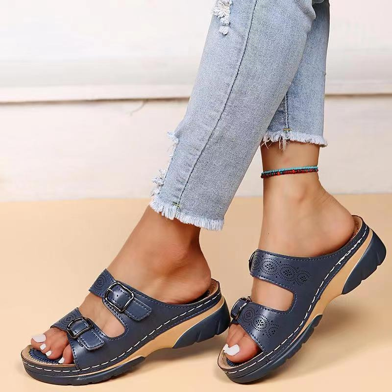 Sandalias con doble hebilla