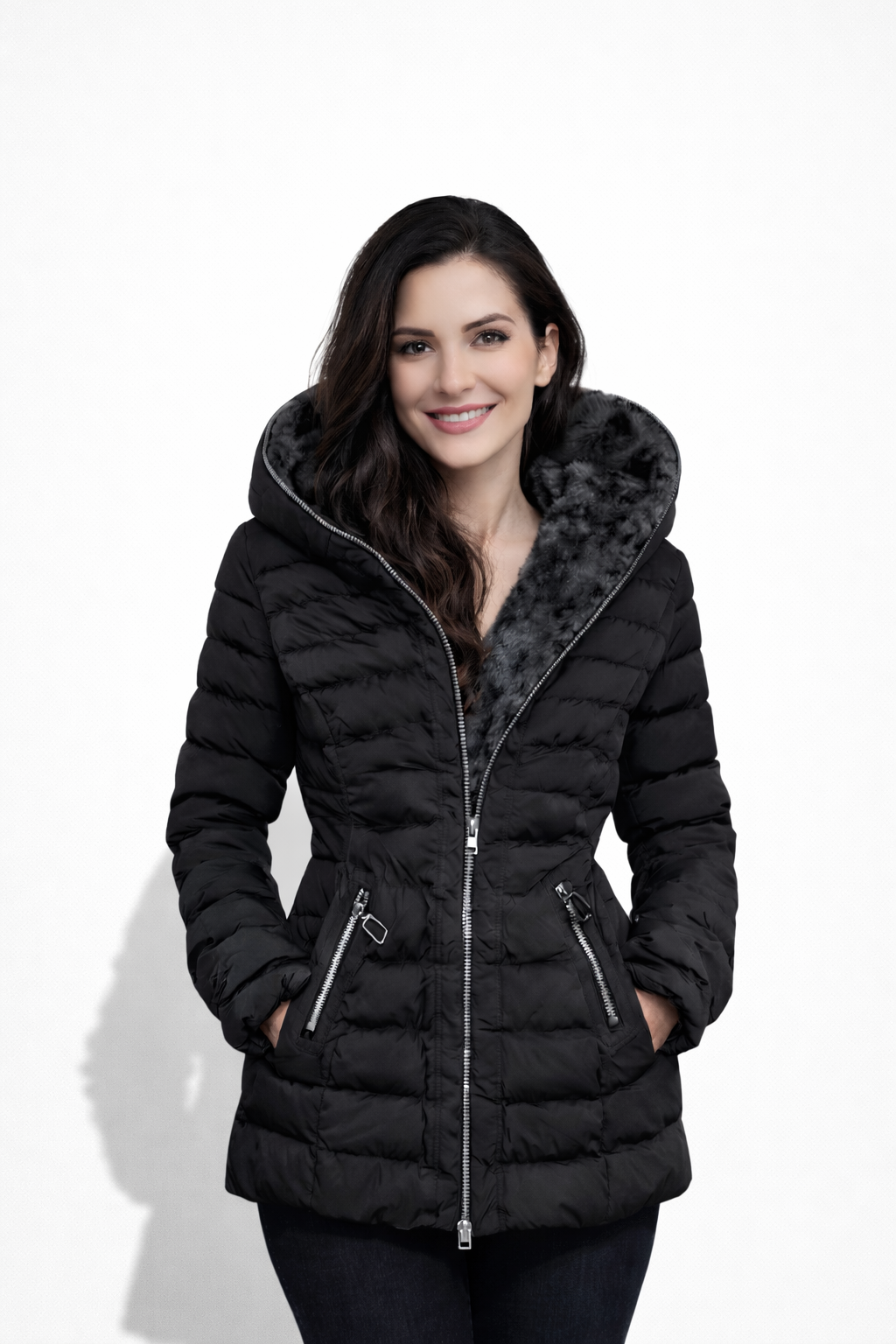 Gina | Abrigo de invierno con capucha cálida