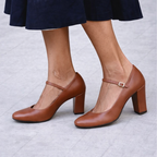 Sandalias cómodas de tacón bajo