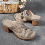 Sandalias cómodas con tacón alto