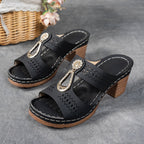 Sandalias cómodas con tacón alto
