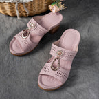 Sandalias cómodas con tacón alto