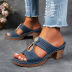 Sandalias cómodas con tacón alto