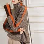 Clemencia | Jersey de cuello vuelto con rayas en contraste