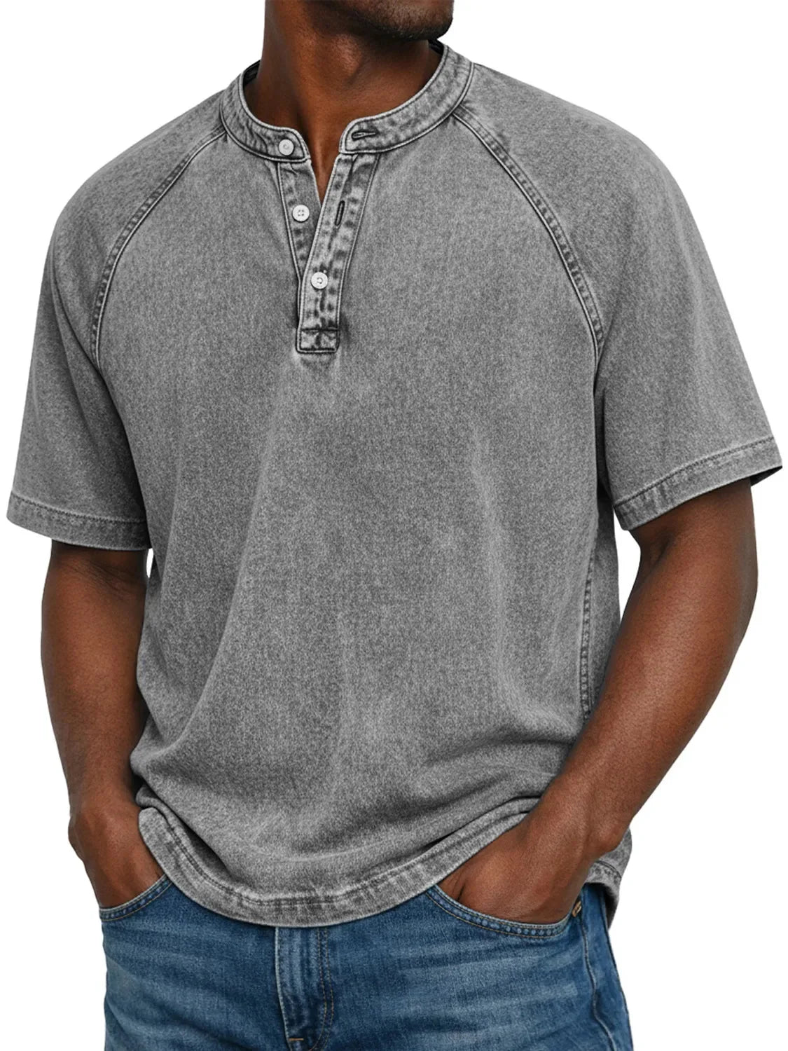Camiseta vintage con botones