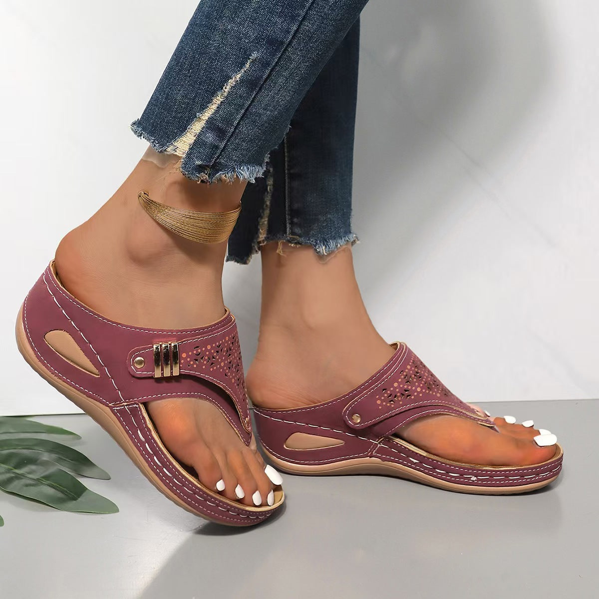 Sandalias con cuña