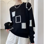 Élisa | Pull Graphique Noir Élégant & Moderne
