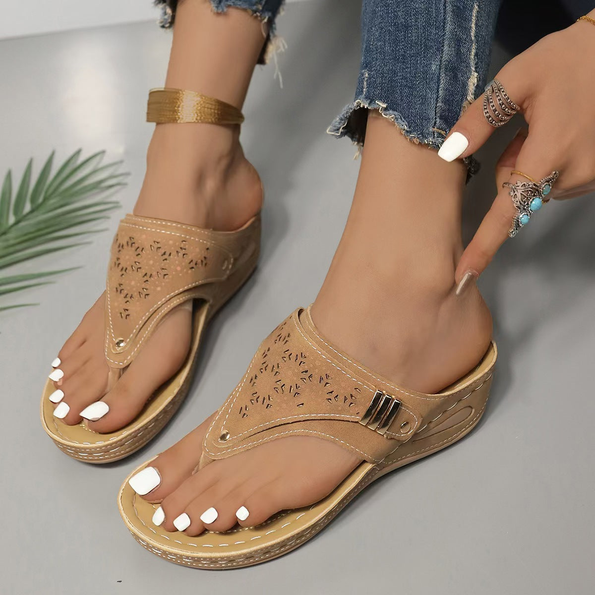 Sandalias con cuña