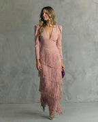 Clara | Vestido elegante con flecos