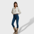 Sofía | Botas cowboy de mujer con bordado y tacón bajo